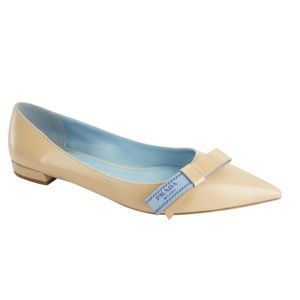 Prada nude pointy toes flats